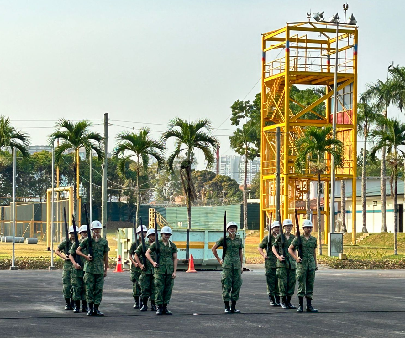 10 NCC Cadets taking part in Precision Drill Squad Competition